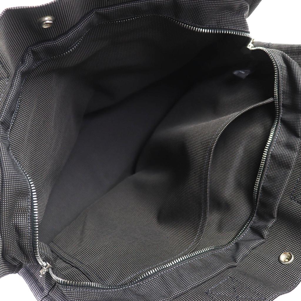 Excellent HERMES Tote Bag Her Line MM Serie Button Canvas Handbag Gray Women Used