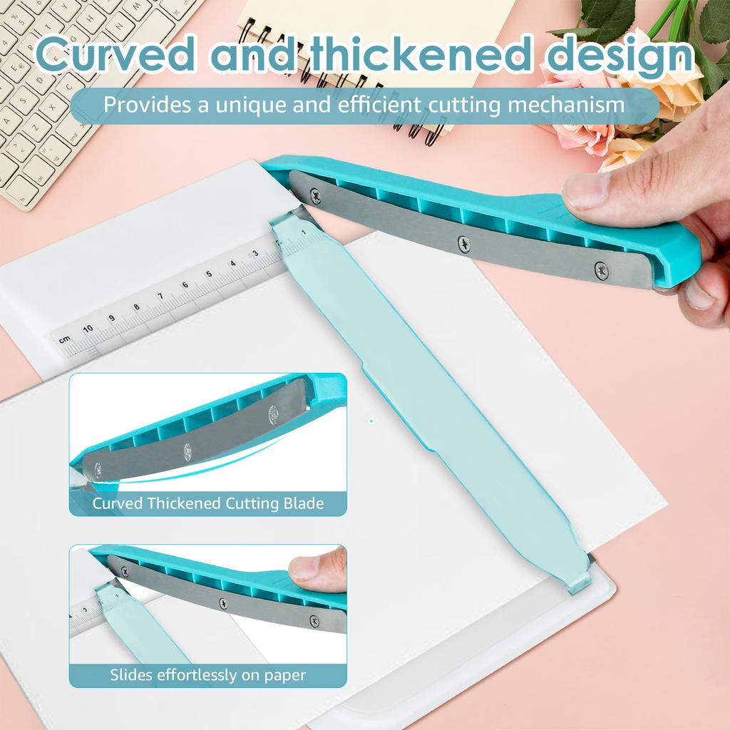 Portable Paper Cutter Stack Paper Trimmer 8 Sheets Capacity Accurate A4 Multi-Paper R4 Corner Rounder Kraft Paper Cutting Board
