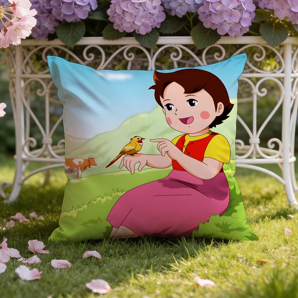 Roztomilá H-Heidi, Dívka z A-Alp Povlak na polštář Domácí a Auto Dvojí použití Povlak na polštář: Oboustranné pro prémiové pohodlí