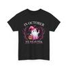 In October We Wear Pink Ghost Witch Breast Cancer Awareness T-Shirt