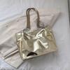 Multi-position Simple Shoulder Bag Zipper Women Handbag Casual PU Leather Tote Bag  Shopping