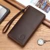 Anti-theft Money Bag for Men, Long Genuine Leather, Vintage Men's Vertical Wallet Bag