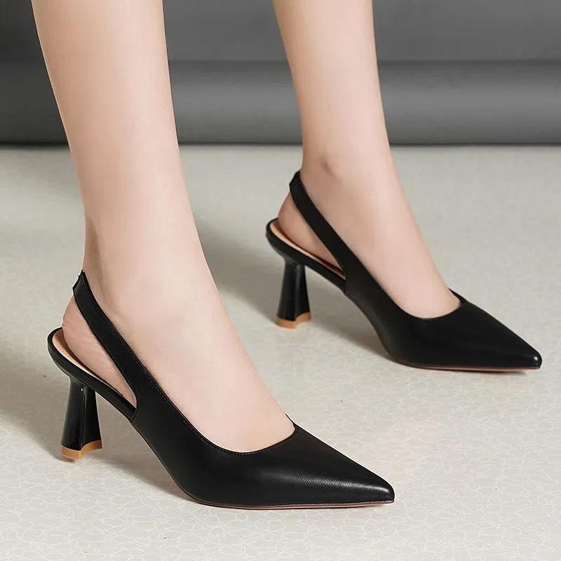 Fashion Elegant Wear-resistant Bag-toe Casual Back Strap Sandals Women Sandals 2025 New Summer Fashionable Comfortable High Heels Shoes