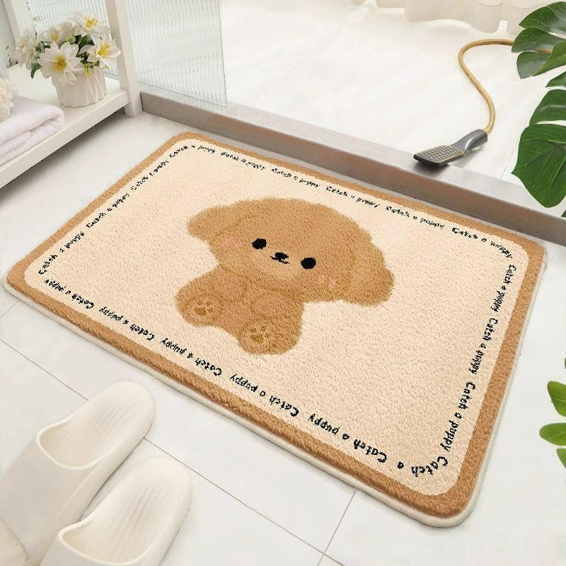 Cartoon Carpet, Bathroom Door Mat, Bathroom Absorbent Door Mat, Imitation Cashmere Quick Drying Anti Slip Foot Mat