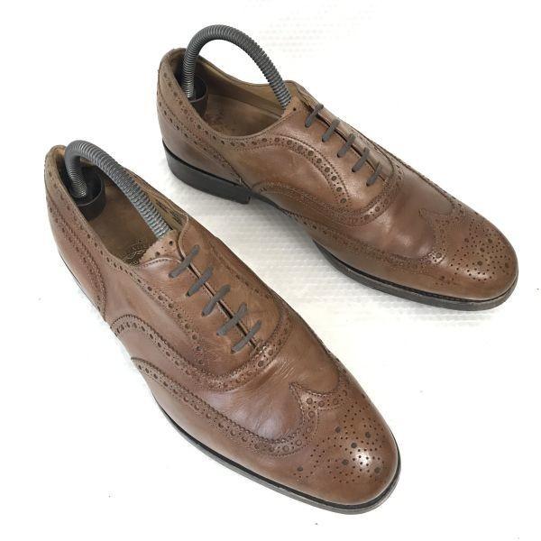 Vintage/REGAL Heritage/Leather Full Brogue Wingtip Shoes/26.0/Brown/BROWN/Closed Lacing Business Dress Shoes(USED)