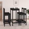 Day and Night - Day and Night 5-piece Bar Set Solid Black Pine Wood