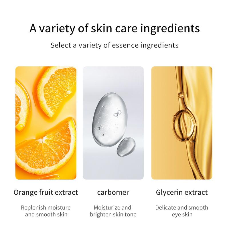 Sadoer 20G Crème Contour des Yeux Vitamine C Raffermissante Hydratante Éclaircissante Anti-Cernes Poches sous les Yeux Anti-Gonflement Yeux Beauté Soins de la Peau