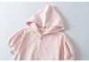 Women's Macaron Color Short-Sleeved Hooded Cardigan with Bubble Sleeves and Thin Sun Protection