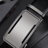 Meier First-layer cowhide automatic buckle men belt genuine leather business genuine black pants wide waistband