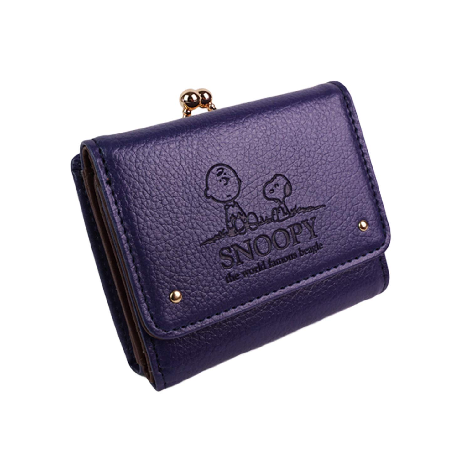 

Bifold Wallet Clasp Wallet Navy [Snoopy] Women s