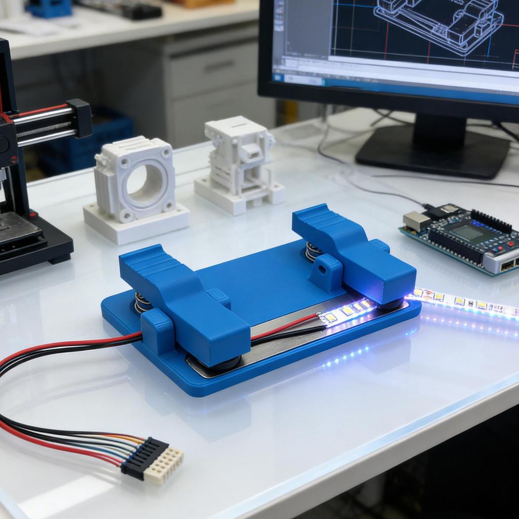 LED Soldering Station Lighted Circuit Board Holder Non Slip Base Alligator Clips Tool for Electronics Repair Welding LED Strip