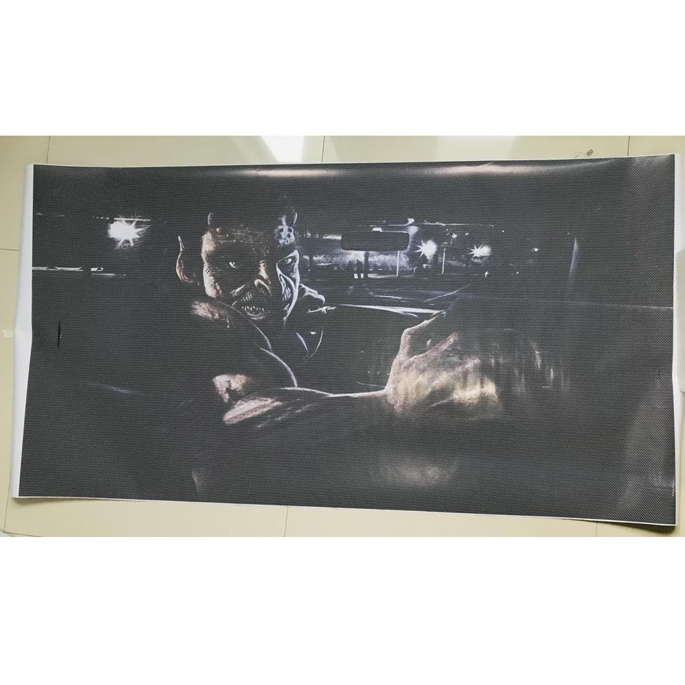 Car Rear Window Decor Foils Horrible Ghost Rear Windshield Decals Thriller Graphic Sticker 70x130cm 3D Pattern Decoration OEM