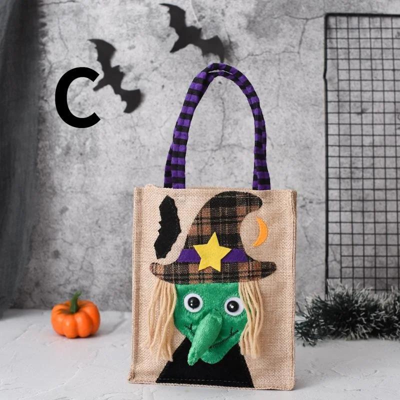 1 Pcs New Halloween Gift Non Woven Handbag Candy Bag Ghost Festival Pumpkin Bag Decoration Prop Gift Bag