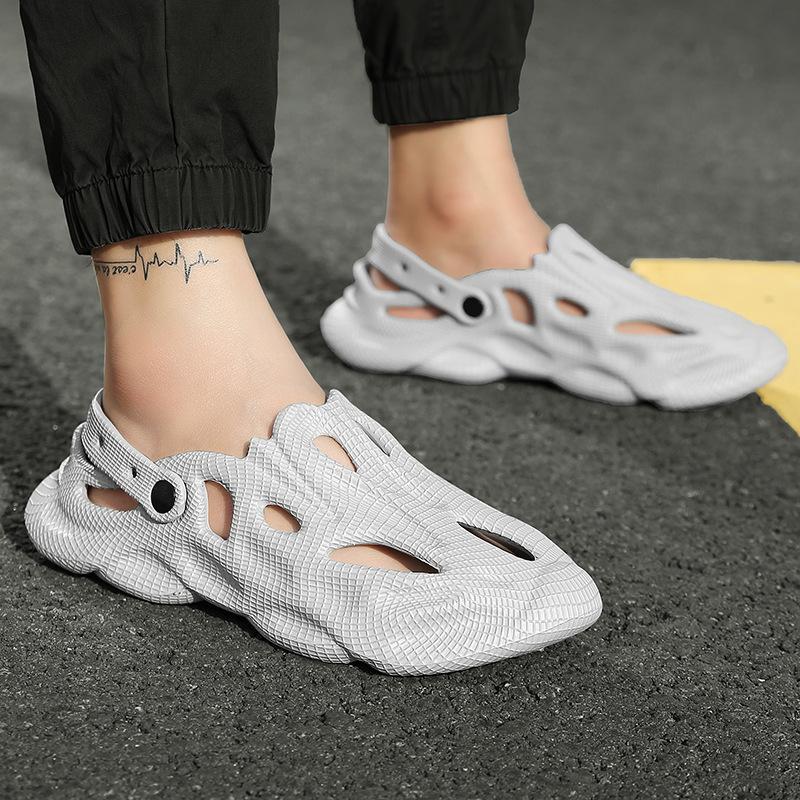Summer Hollow Slippers Sandals Dual-purpose Foreign Trade Men's Lightweight Coconut Hole Shoes Trendy Versatile