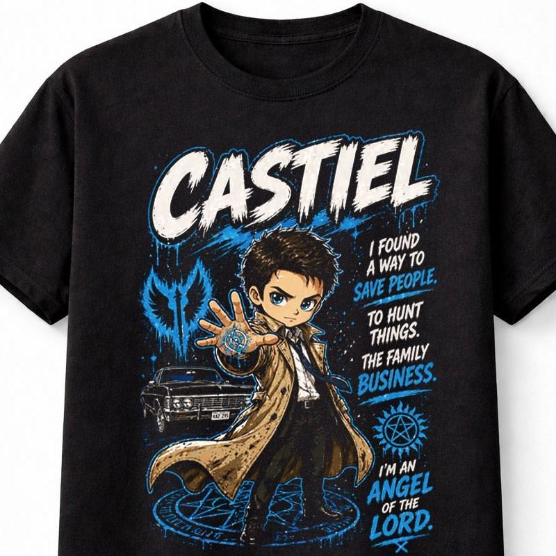 Castiel Supernatural Angel Dean Winchester Graphic TV Unisex TShirt