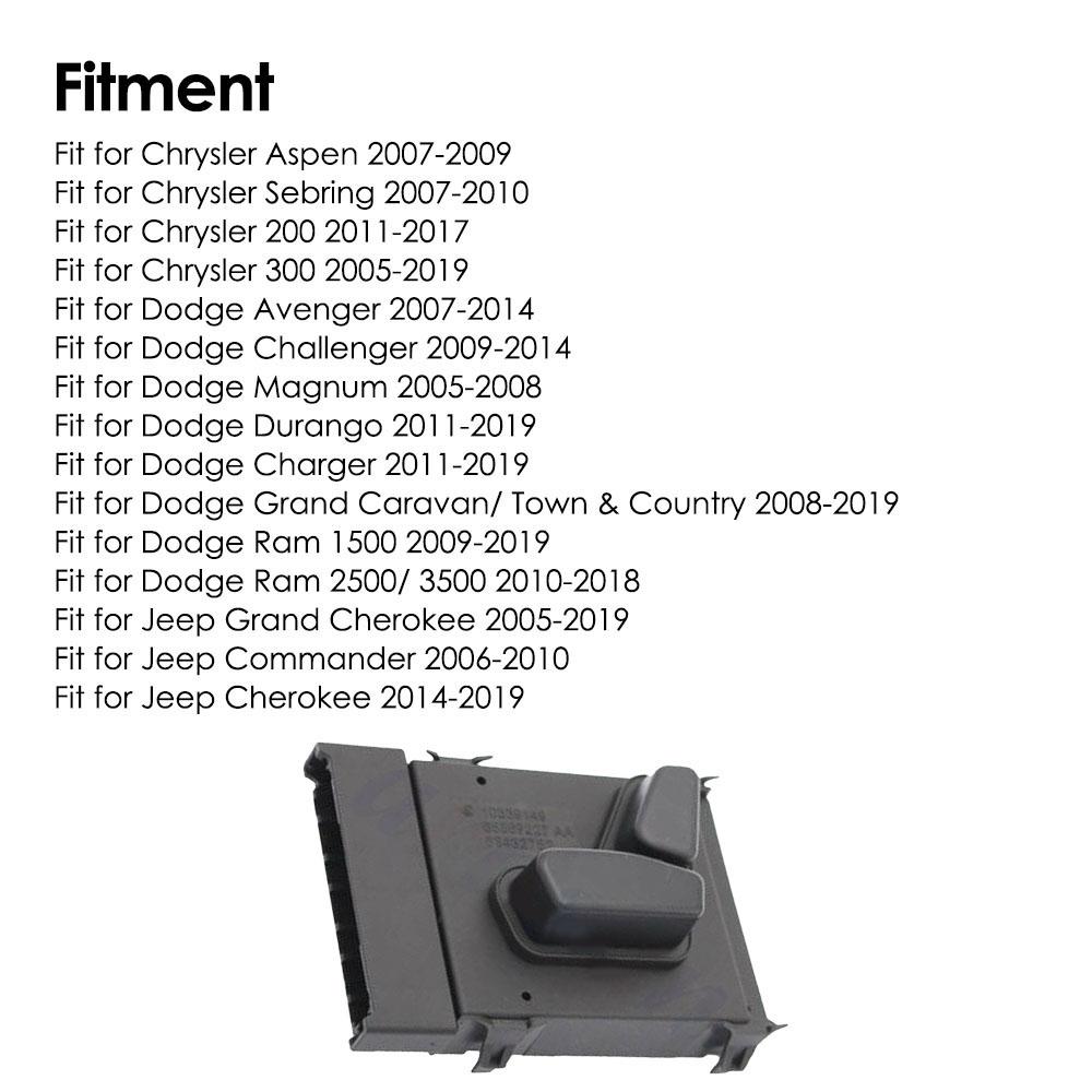 Power Seat Switch Front Left Driver Power Seat Switch 56049433AD 56049433AE 68369227AA 901-477 For 2005-2019 Jeep Grand Cherokee