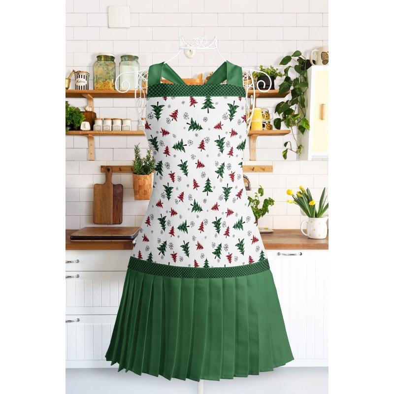 Buy Realhomes Pine Tree Patterned Kitchen Apron - Special Design ...