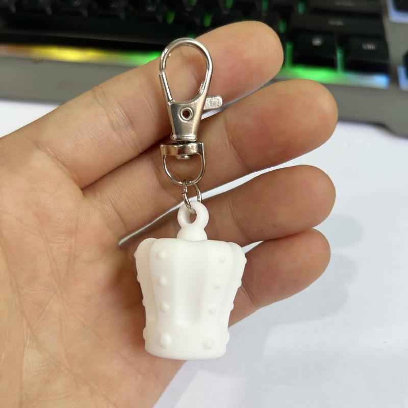 Portable Lip Gloss Keychain Caps Silicone Lid Holder Keyring Pendant For Lip Balm Bag Pendant Makeup Tool Accessories