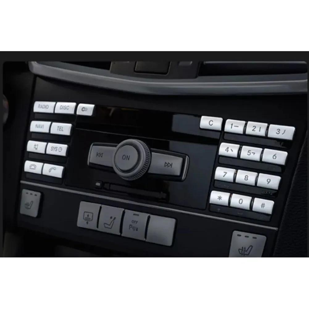 Schützende Chrombeschichtung Schalterknopf Abdeckung Zierleiste für Benz CLS C218 E W212 22 Stück für verbesserte Fahrzeugästhetik