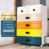 Multilayer Plastic Storage Cabinet: Drawer-Style for Bedroom and Nursery 