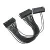 24 Pin Dual Power Supply Adapter Cable For PC ATX Motherboard Add On
