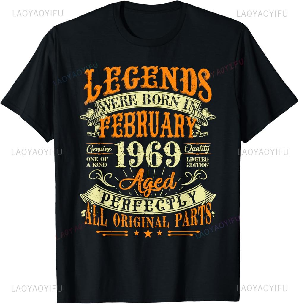 Vintage 56 Birthday Decorations Women Men 56th BDay 1969 Tee T-Shirt Mens T Shirt Print On Demand Short Sleev Camiseta Hombr
