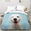 Animal Lie Down Dog Pet Bedding Set Duvet Cover Single Twin King Size Quilt Cover Home Textile Comforter
