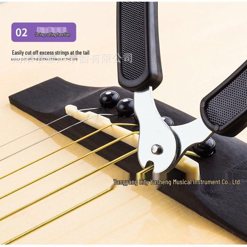 Multi-Function 3-in-1 Tool: Electric Guitar String Pick, Pin Puller, Cutter, Winder