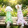 Breathable Mesh Dog Cooling Jumpsuit Cartoon Pattern Soft Four-legged Clothing Lightweight Stretchable Sun Protection Clothes