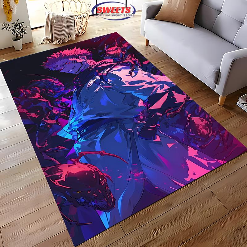 New To Sukuna Jujutsu Kaisen Carpet ! Beautify Space, Anti-slip Sound Insulation Living Room Bedroom Office Area Can Be Used Mat