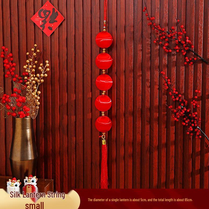 2026 Spring Festival Ornaments: Lucky Bag & Double Fish Pendant with Red Lanterns