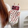 Blue & Red Strawberry iPhone 17 Pro Max/16 Pro/15 Pro Anti-Fall Protective Case