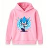 Kids Boys Girls Casual Pullover Hoodie, Cute Blue Speed Hedgehog Print Warm Lightweight Long Sleeve Hooded Sweatshirt for Daily Wear School