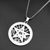 Tetragrammaton Jewish Hebrew Necklace for Women Men Stainless Steel Rhinestones Star Pentagram Talisman Chain Jewelry Gift