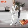 WXCOO Kitchen Scissors Non Slip Grip Stainless Steel Shears Multi Purpose Use for Poultry Meat Bones Scissors BBQ5