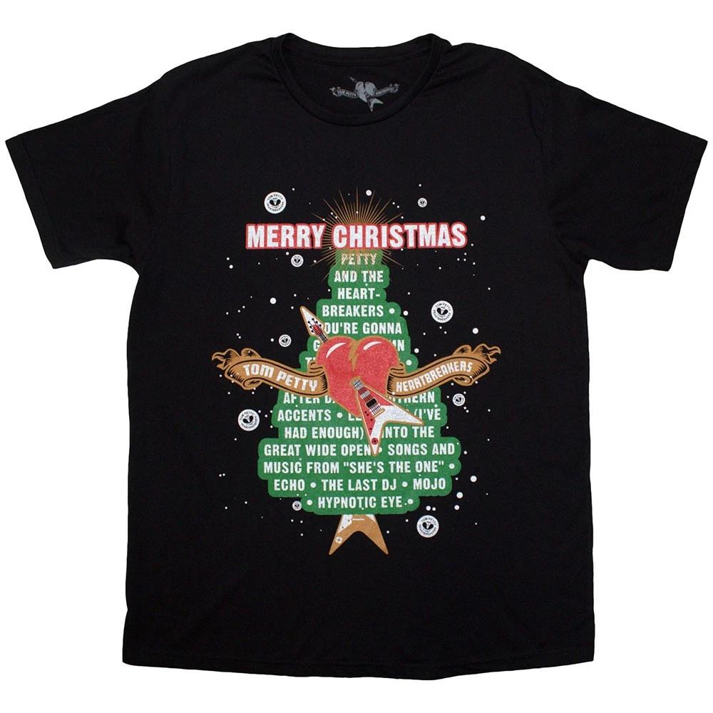 Tom Petty & The Heartbreakers Merry Christmas T-Shirt Black New L