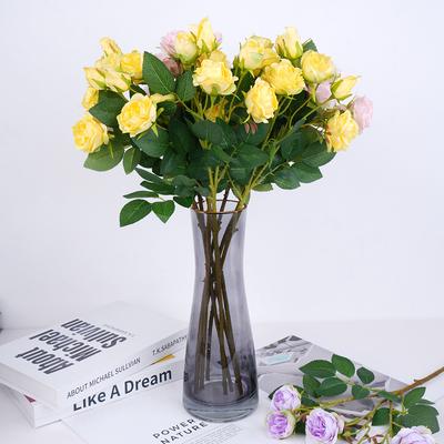 7 Köpfe Rose Kunstblume, Frische Heimdekoration Blume Hochzeit Rose Kunstblume