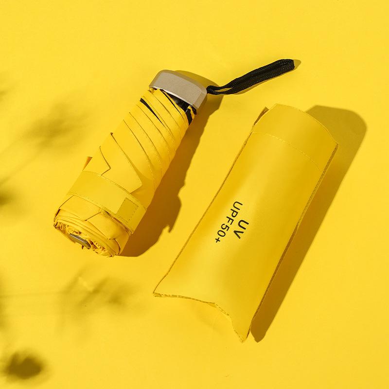 Mini Sonnenschirm Kleine Tasche Regen Reise Regenschirm Vinyl Taschenschirm UV Schutz Sonnenschutz Tasche Sonnenschirm Kapsel