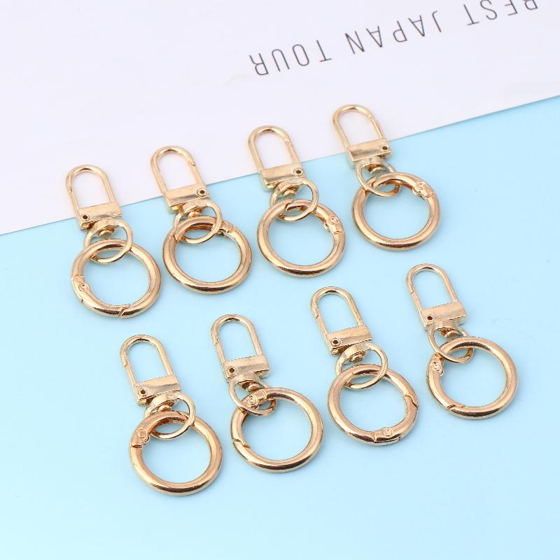 2/4/8Pcs 5*2.3cm Spring Snap Clasp Hooks Key Ring Pendant DIY Jewelry Making Findings Keychain Bag Buckle Supplies