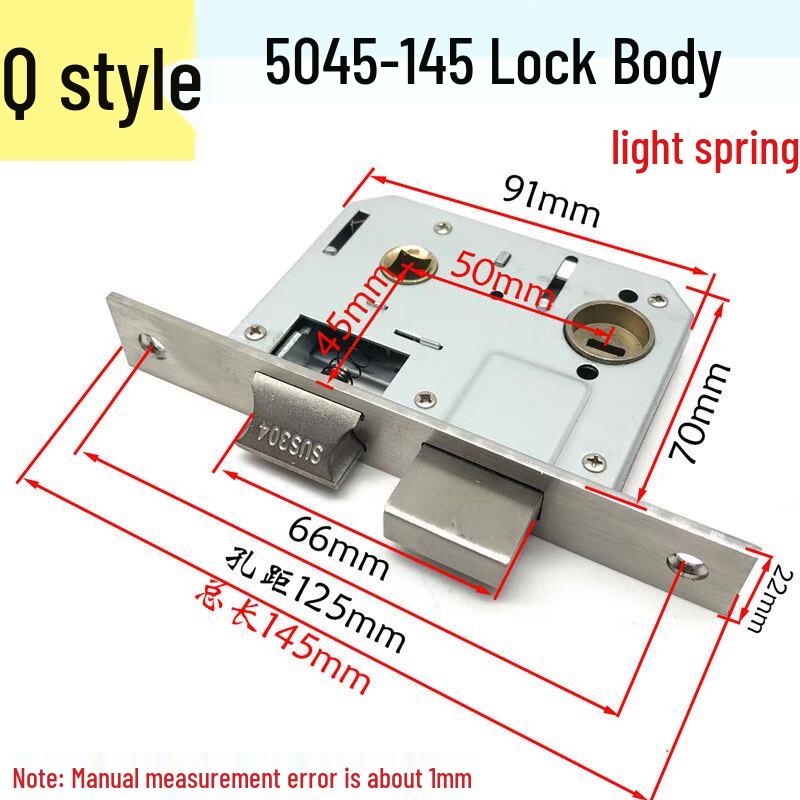 Qingwa Universal Stainless Steel Mortise Door Lock Body