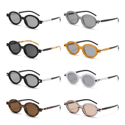 Punk Round Frame Sun Glasses Hip Hop Men's Shades Fashion Small Oval Sunglasses  for Women & Men