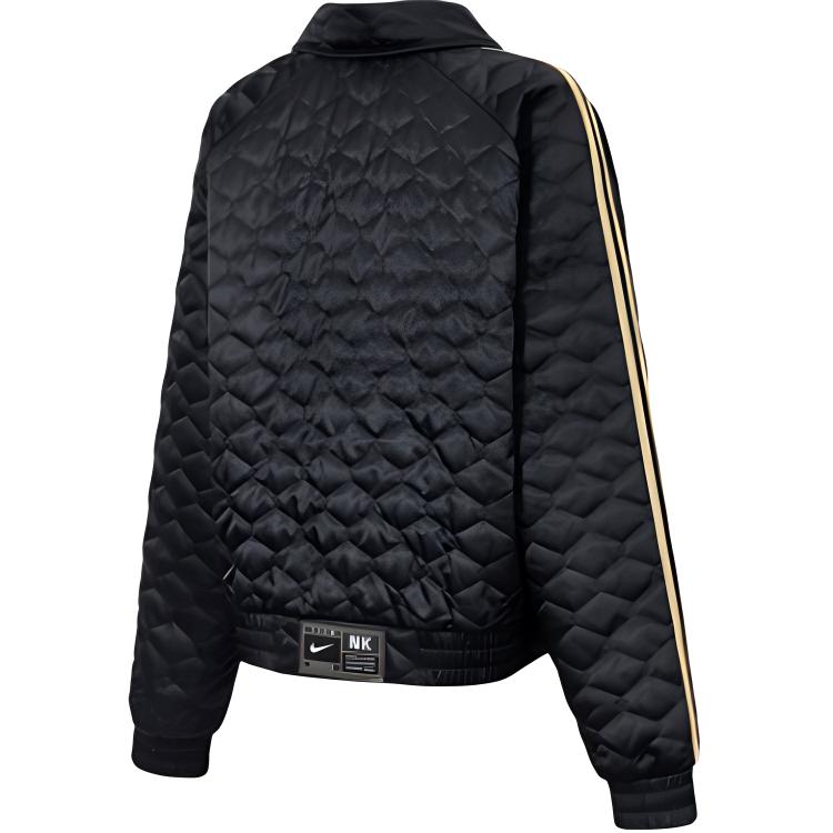 Nike Junior Quilted Bomber Down Jacket Black Infinite Gold FV0319-010