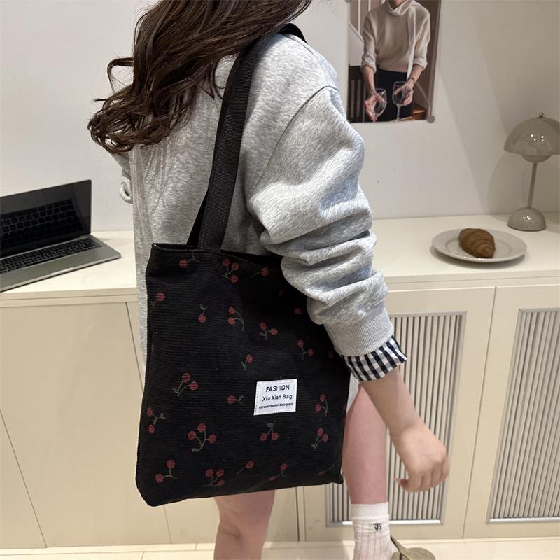 High-appeartion-level Cherry Tote Bag, Fashionable and Trendy, Large-capacity Single-shoulder Bag, Casual Bag