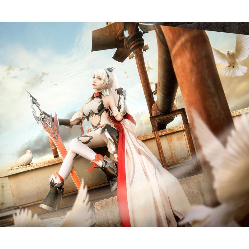 Anime Impact 3 Kiana Kaslana Game Suit Sexy Elegant Dress Uniform Cosplay Costume Halloween Women Outfit NEW