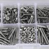 260pcs M3 304 Stainless Steel Flat Head Hex Socket Screw   Nuts Kit, Designed for Industrial and Construction Fasteners