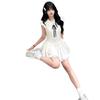 French Gentle Wind Design Bow Lace-up Dress Women's Summer New Temperament Sweet Tutu Dress