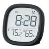 Digital Thermometers Hygrometer with LCD Screen Date Display Battery Operated Alarm Clock for Home and Office D57B