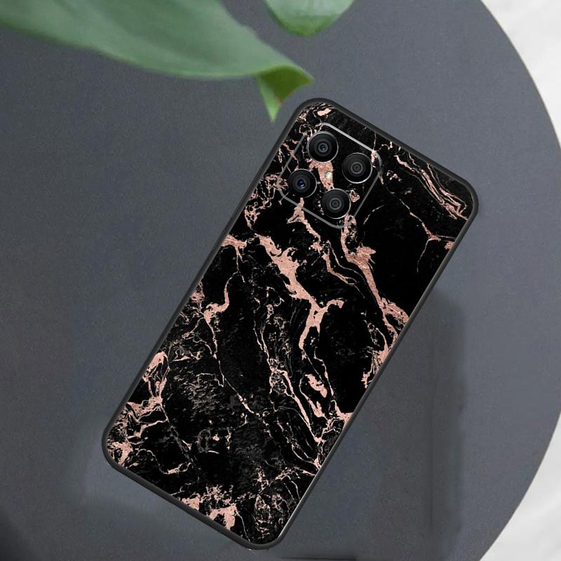 Teal Blue Gold Agate Marble For Honor Magic 7 Lite 6 8 Case For Honor 200 400 Pro 90 70 50 X8c X8b X9a X9b X9c X9d Win RT