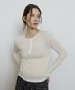 DEPOUND Wool Henley Neck T-Shirt [Cream]