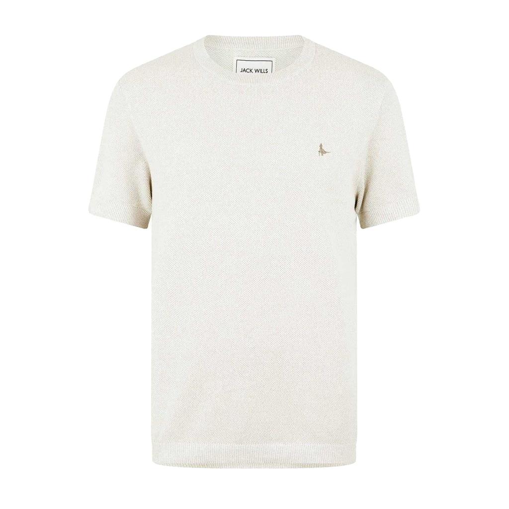 Jack Wills Mens Embroidered Crew Neck Regular T-Shirt